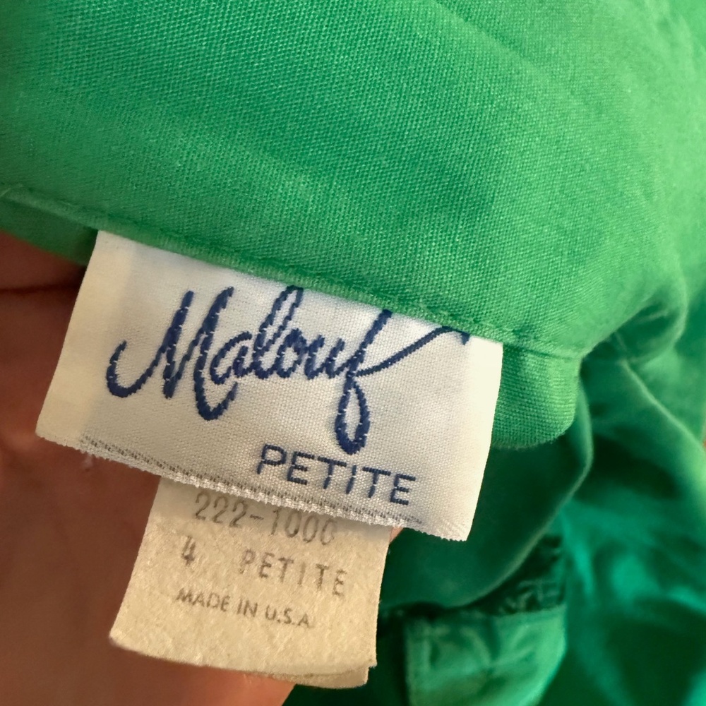 Vivid Green, Knee Length, Pocketed, Elastic Waist Dress, Shortsleeved, Vintage! - Picture 3 of 8